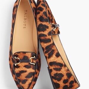Talbots Animal Print Loafers Leather Size 7